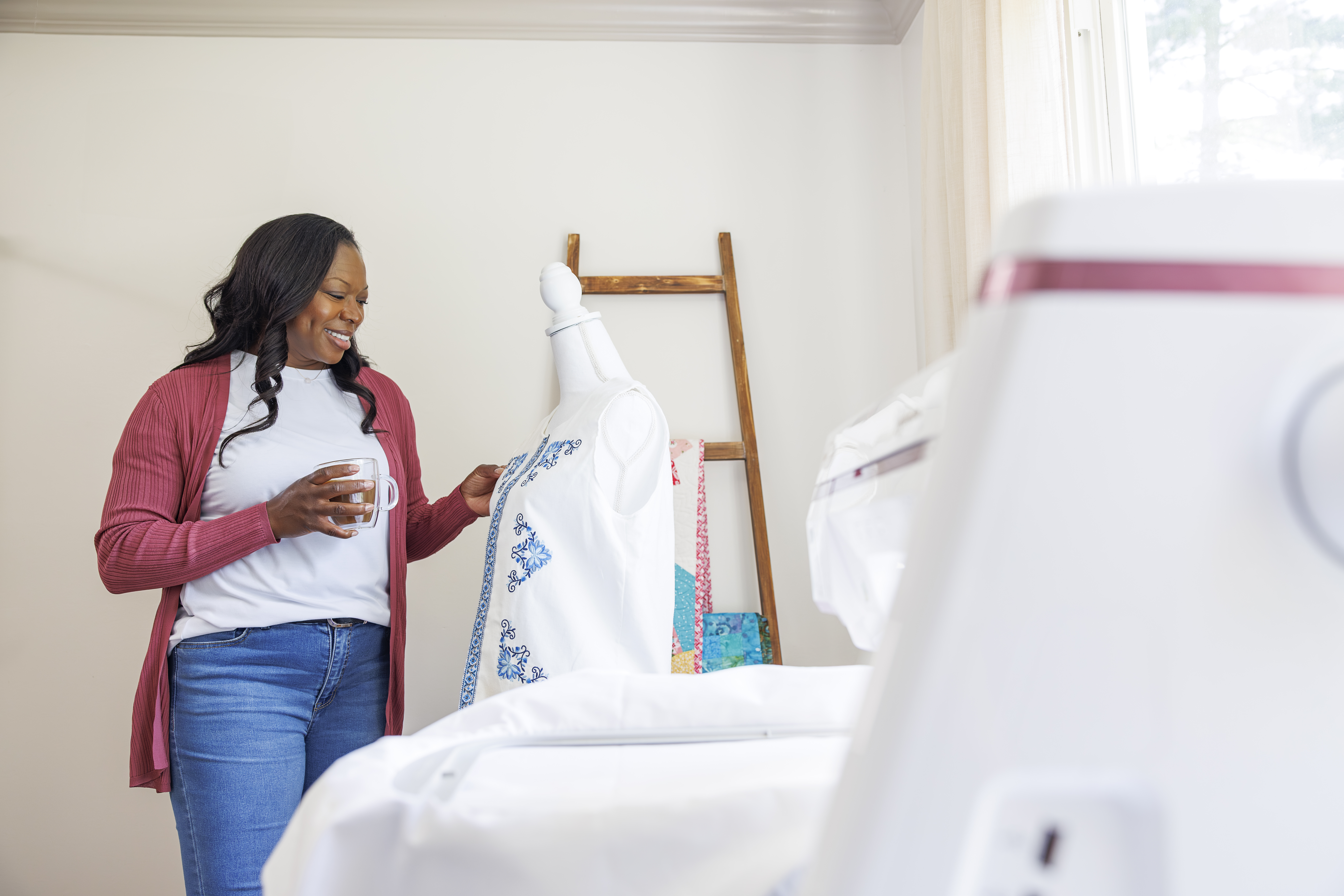 St. Louis lifestyle photography shoot for a sewing machine manufacturing.
