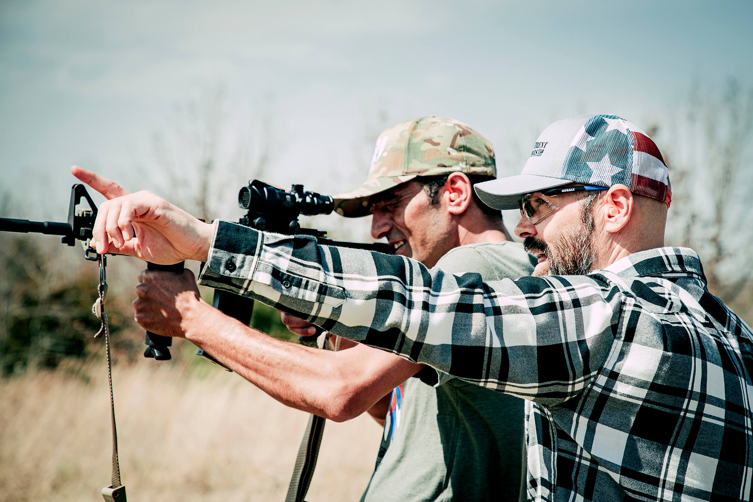 two men on a shooting range