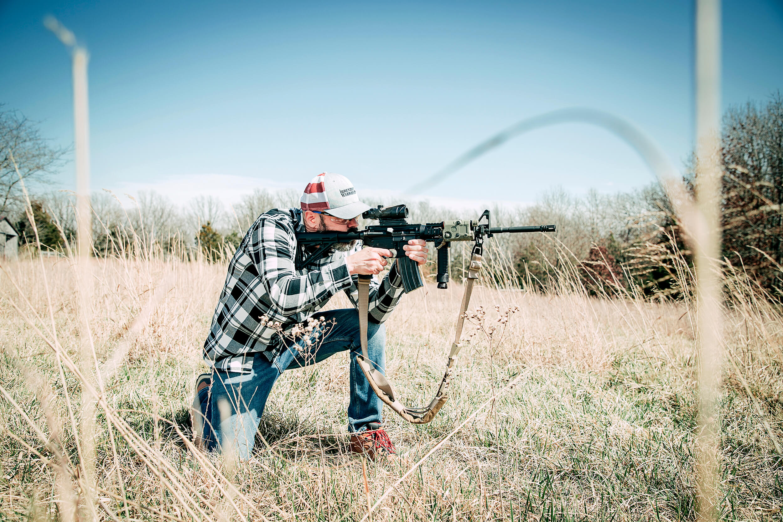 man on a shooting range